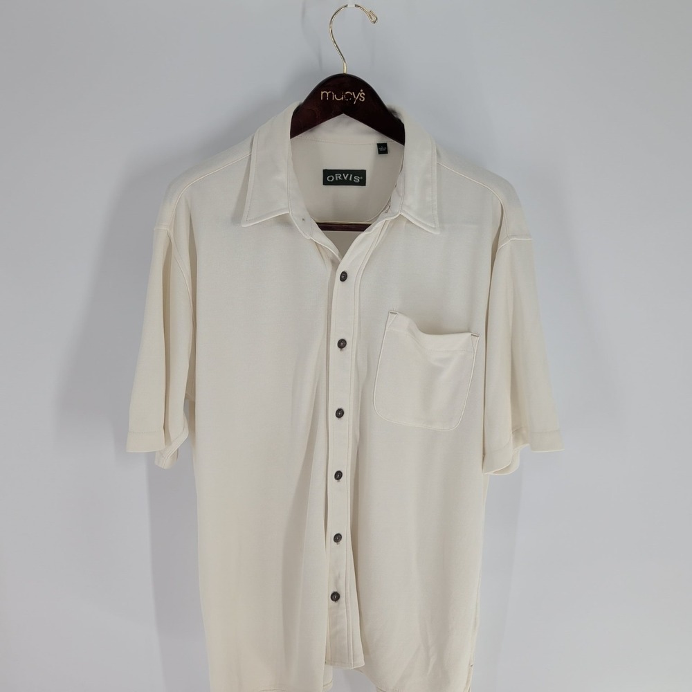 Orvis Cream Casual Button Down Shirt